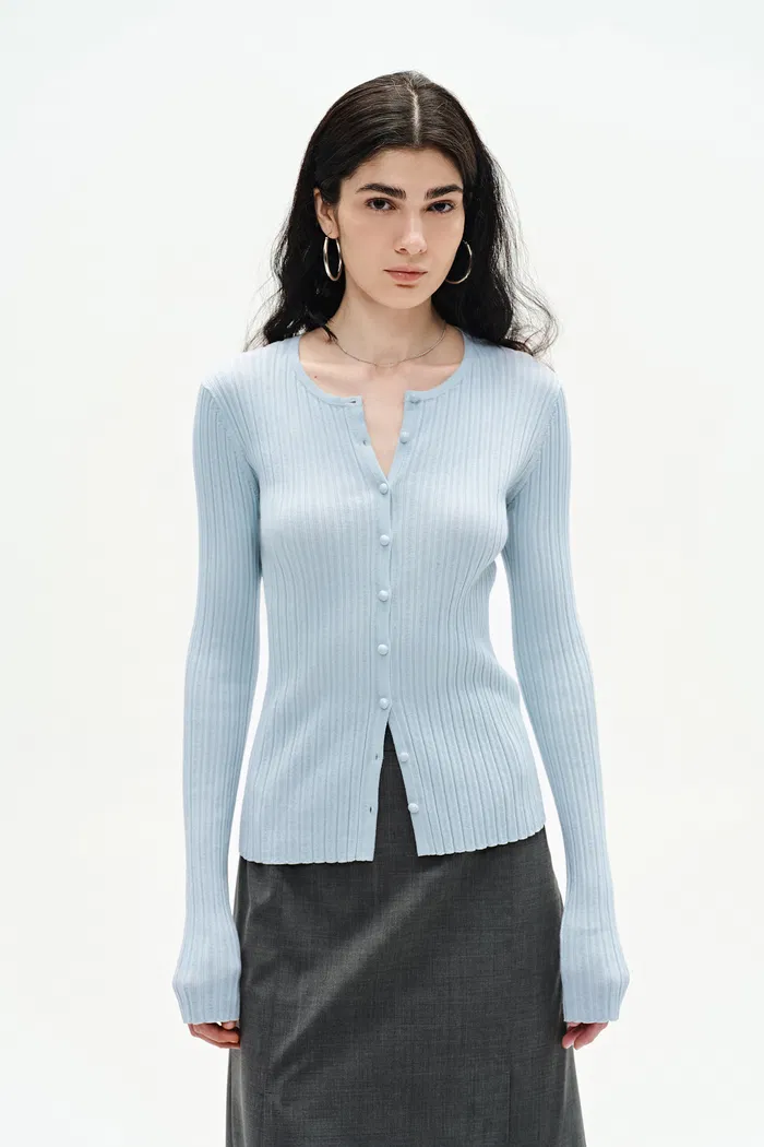Emma Knit Cardigan in Cotton Blend - Image 2