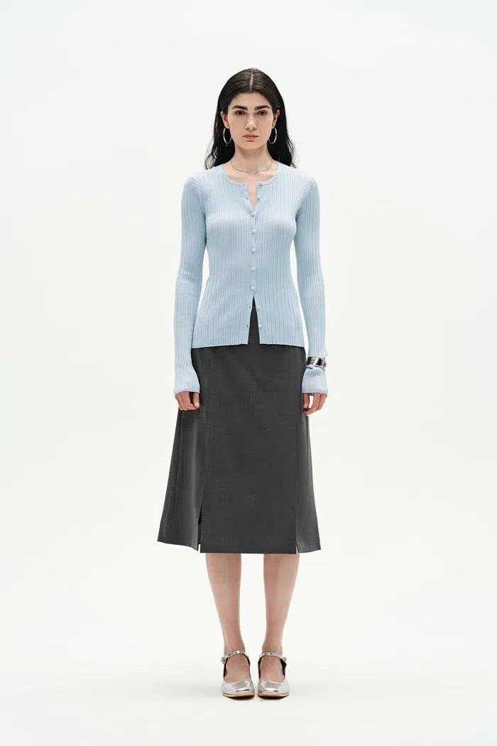 Emma Knit Cardigan in Cotton Blend - Image 3