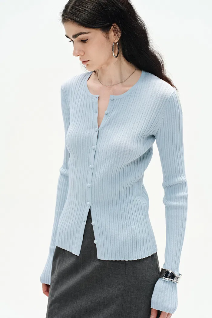 Emma Knit Cardigan in Cotton Blend - Image 8