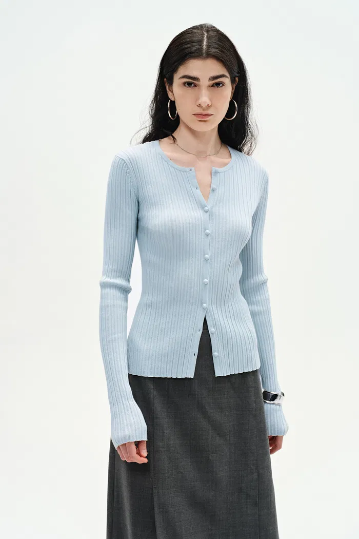Emma Knit Cardigan in Cotton Blend - Image 9