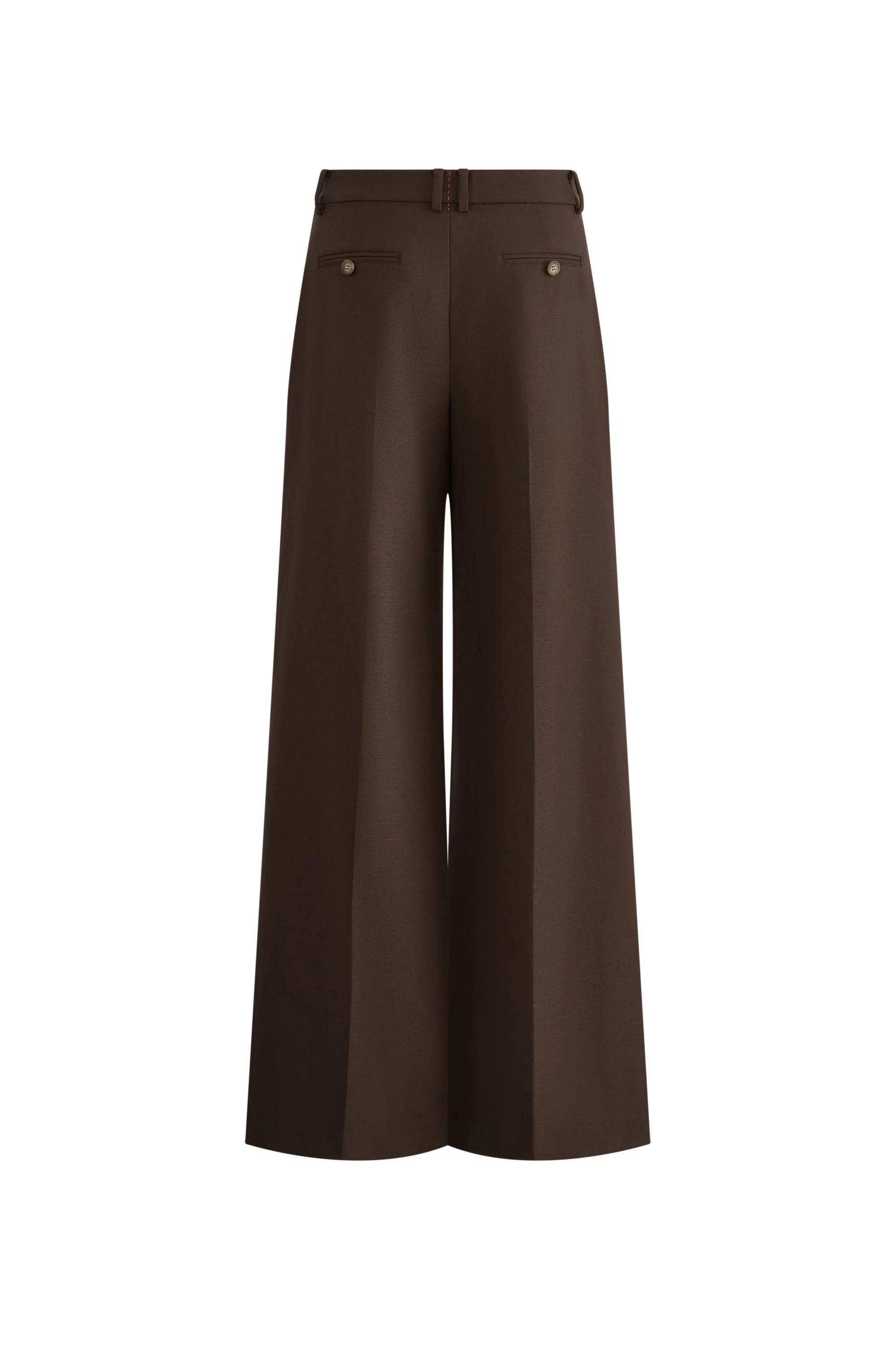 Emma Pleat Front Straight Leg Track Pants in Fine Wool Suiting - Image 9