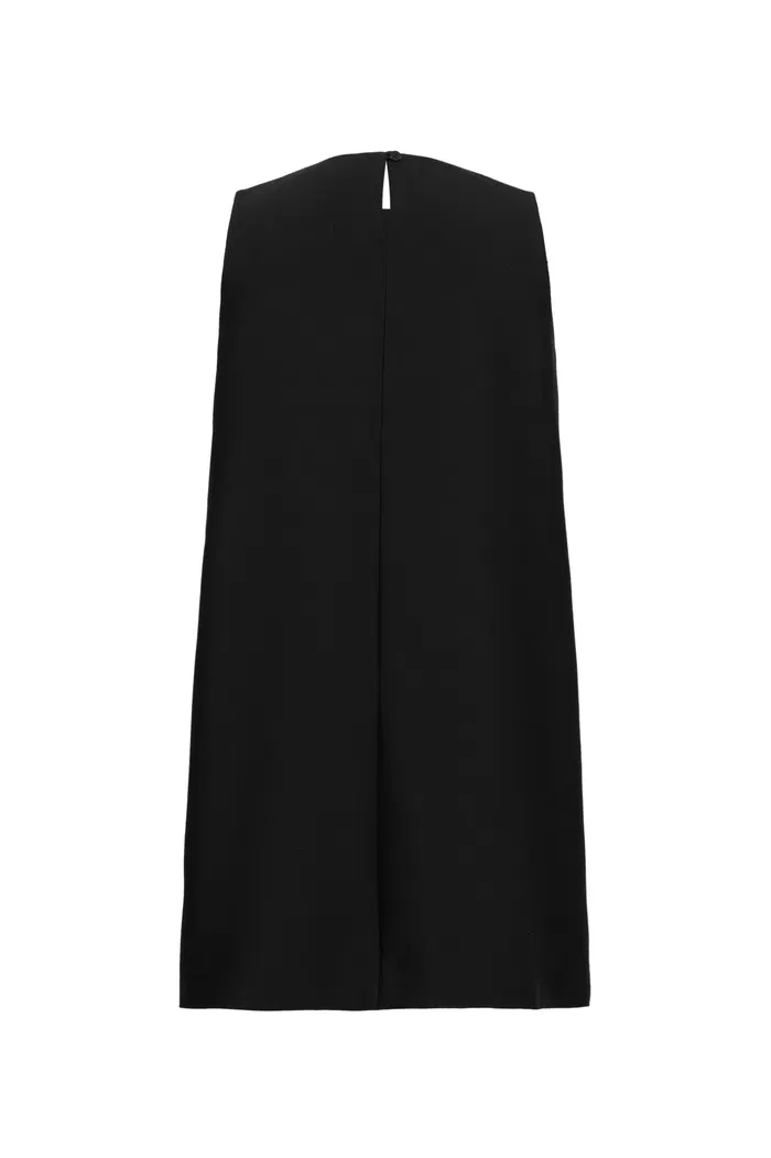 Engrave Embroidered Dress in Silk Wool Blend - Image 11