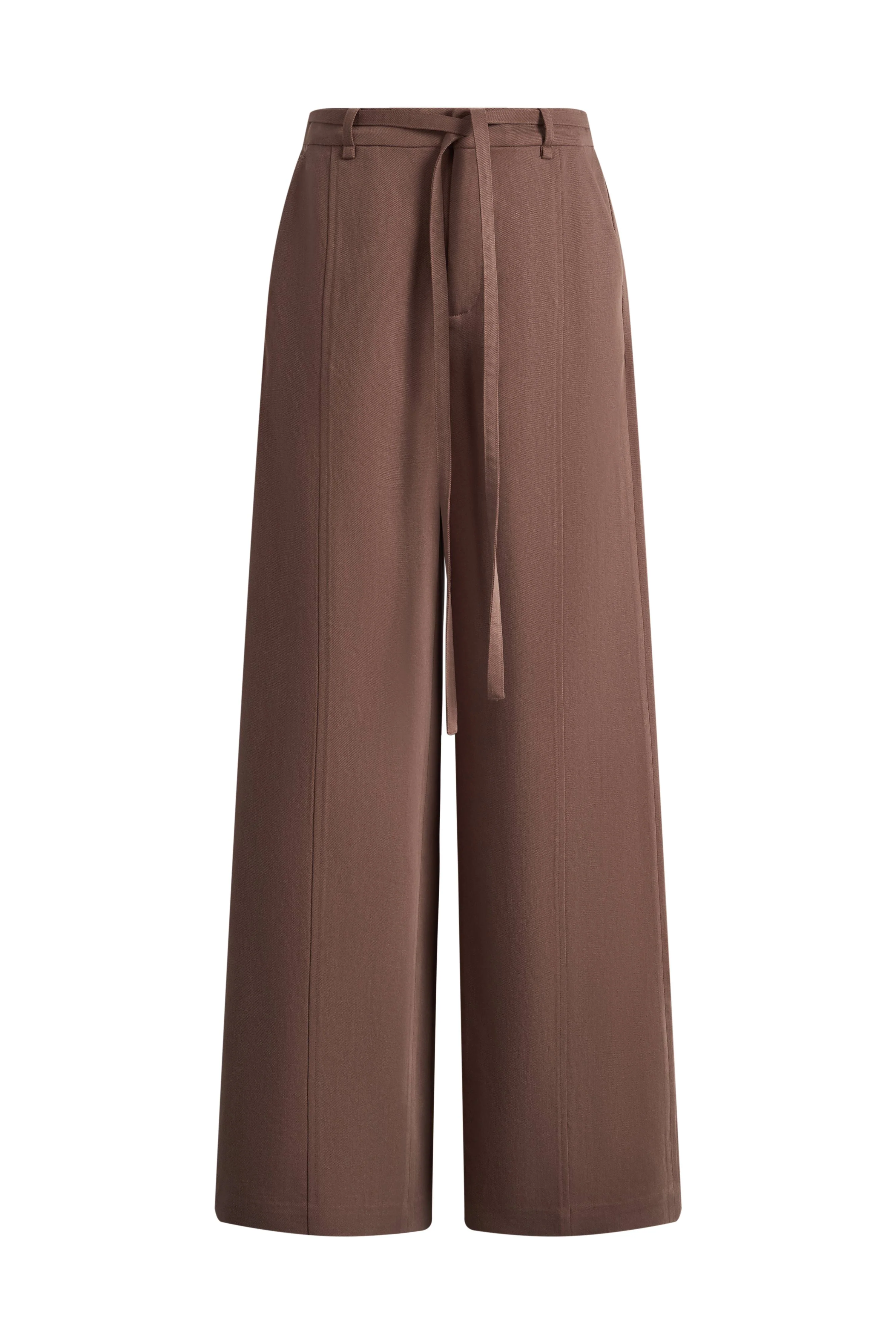 Erica Thin Belt Wide Leg Trousers in Tencel Linen Blend - Image 6