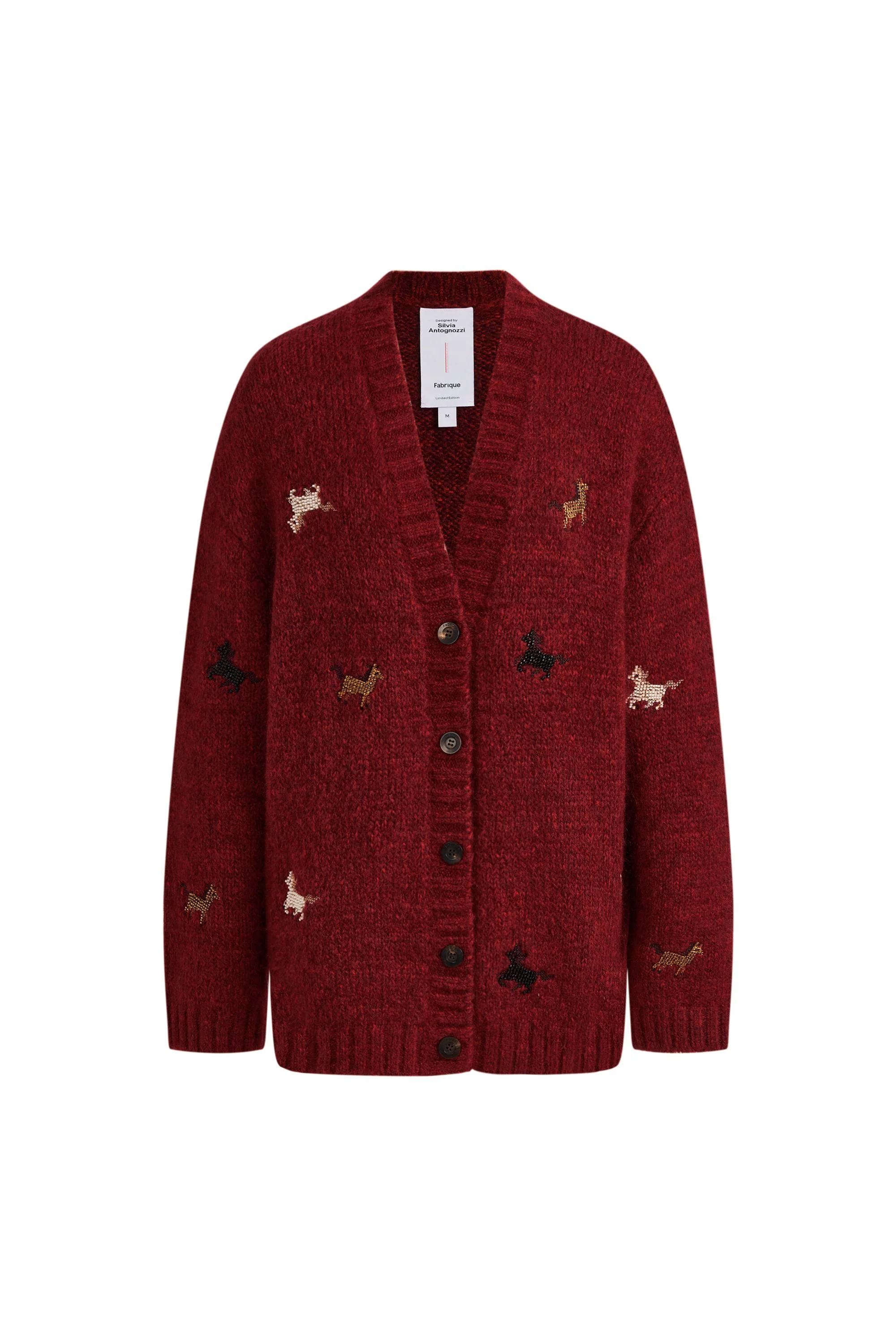 Erica V Neck Pony Cardigan in Merino Mohair Blend - Image 10