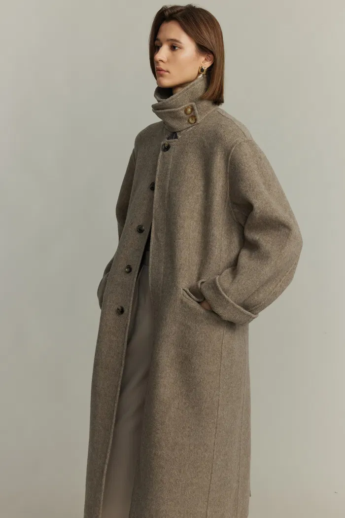 Ester Coat in Merino-Alxa Camel Down Blend - Image 2