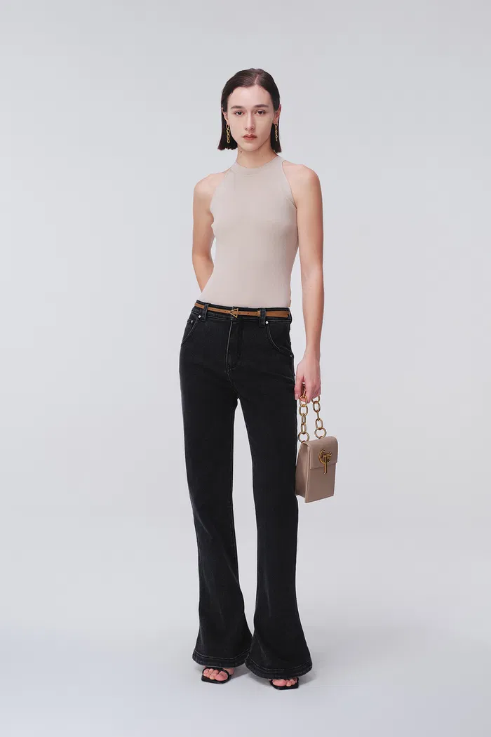 Étoile Bell Bottom Jeans in Cotton Denim - Image 2