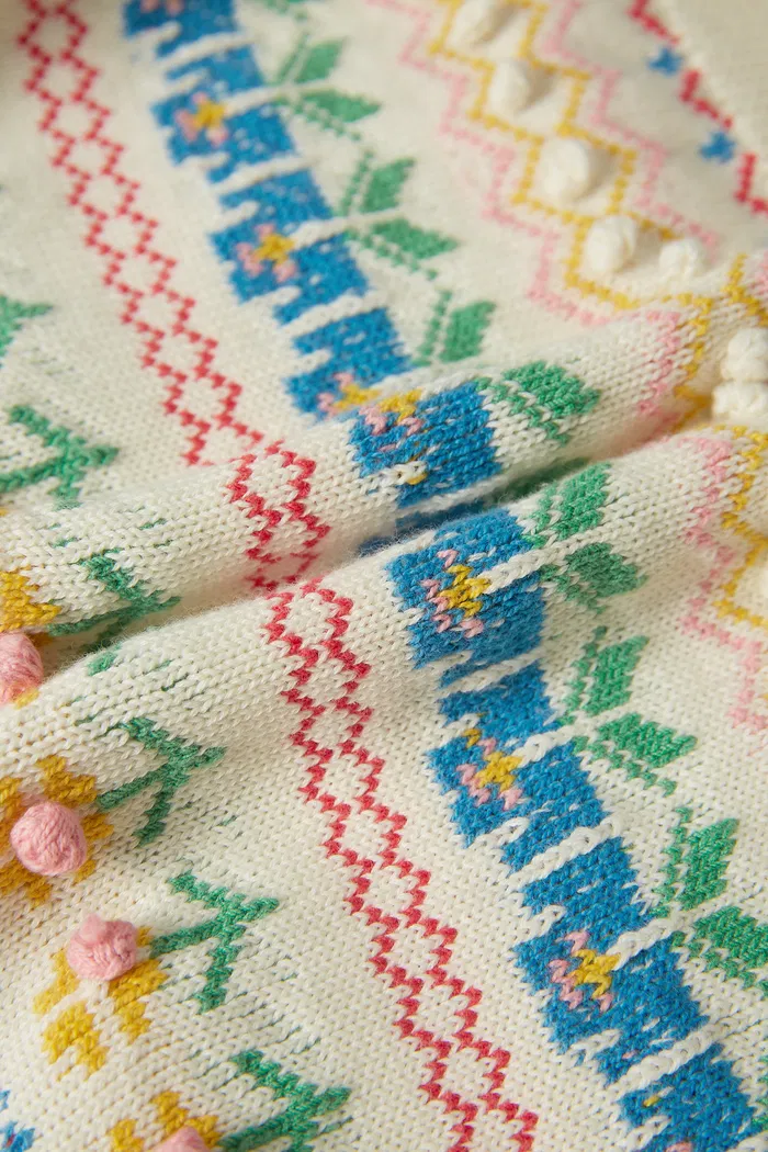 Eva Jacquard Pullover in Cotton Knit - Image 8