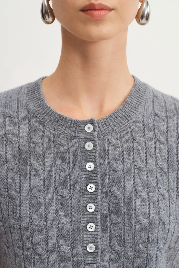 Fate Cable Top in Australian Wool Blend Knit - Image 6