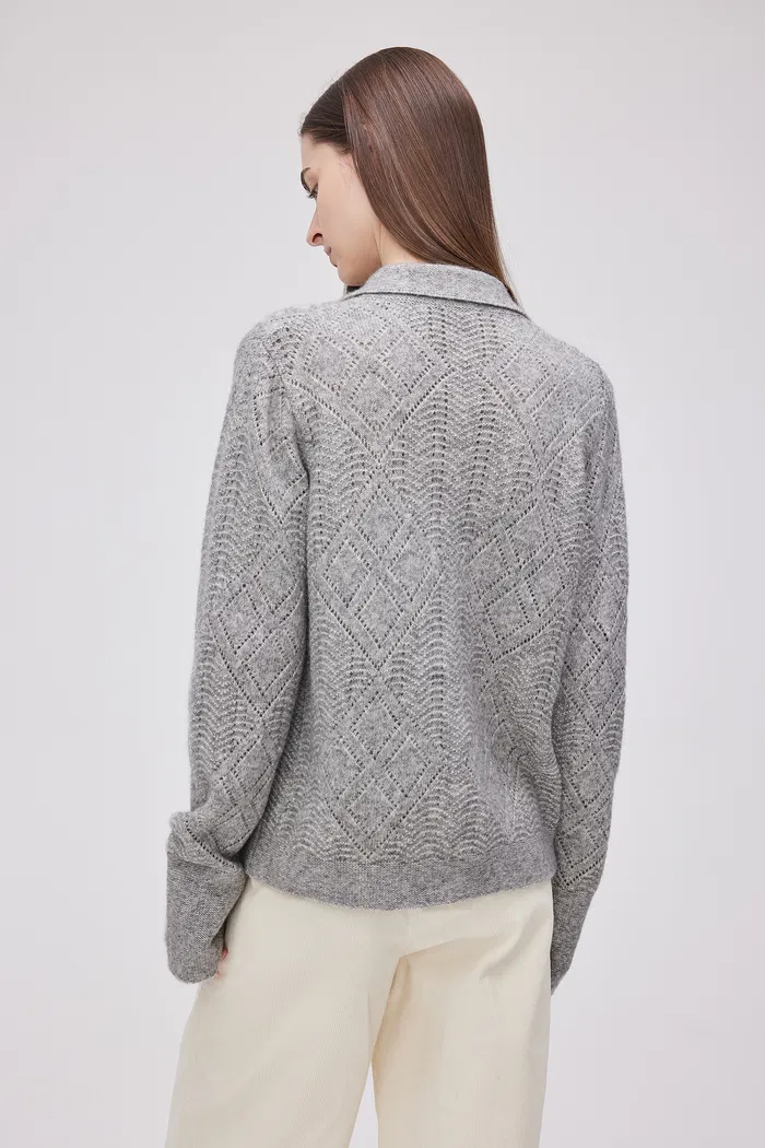 Felicia Cardigan in Wool-Mohair Knit - Image 5