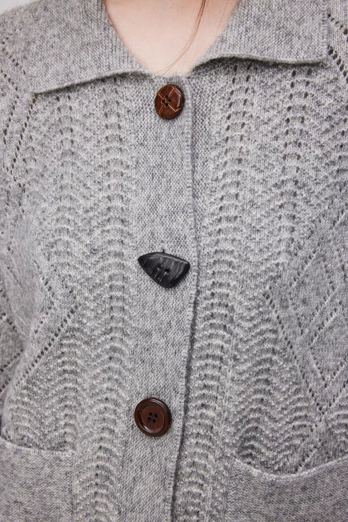 Felicia Cardigan in Wool-Mohair Knit - Image 6