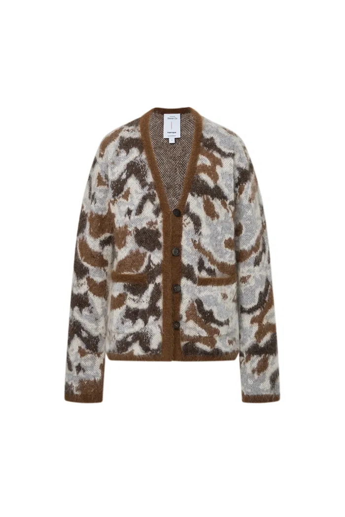 Fera Leopard Jacquard Cardigan in Kid Mohair-Wool Blend Knit - Image 10