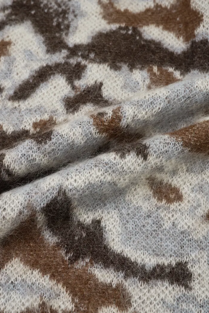 Fera Leopard Jacquard Cardigan in Kid Mohair-Wool Blend Knit - Image 9