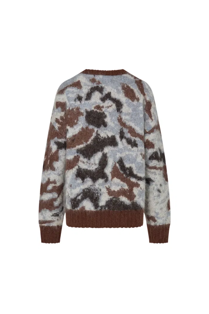 Fera Leopard Jacquard Sweater in Kid Mohair Blend Knit - Image 11