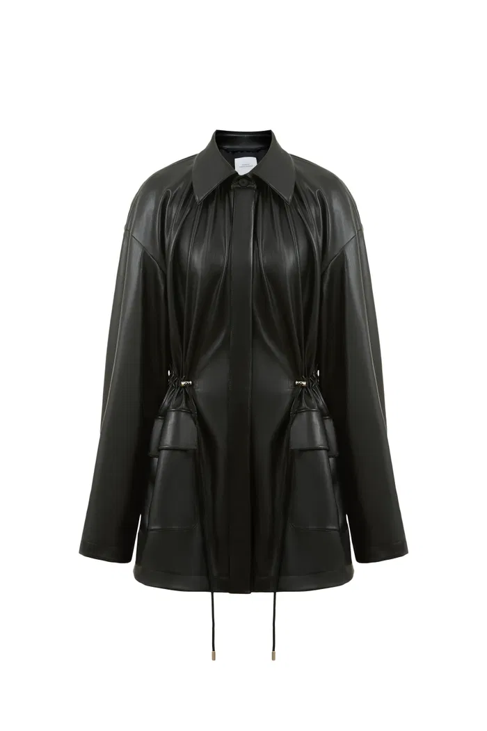 Field Oversized Shirt in Vegan Leather - Image 10