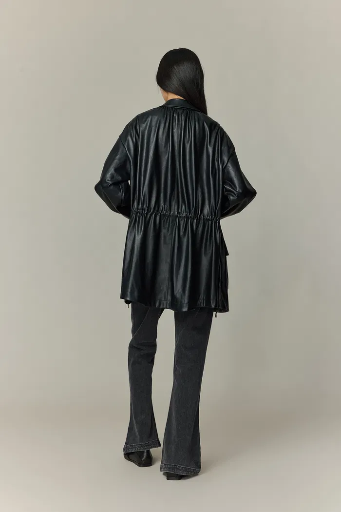 Field Oversized Shirt in Vegan Leather - Image 5