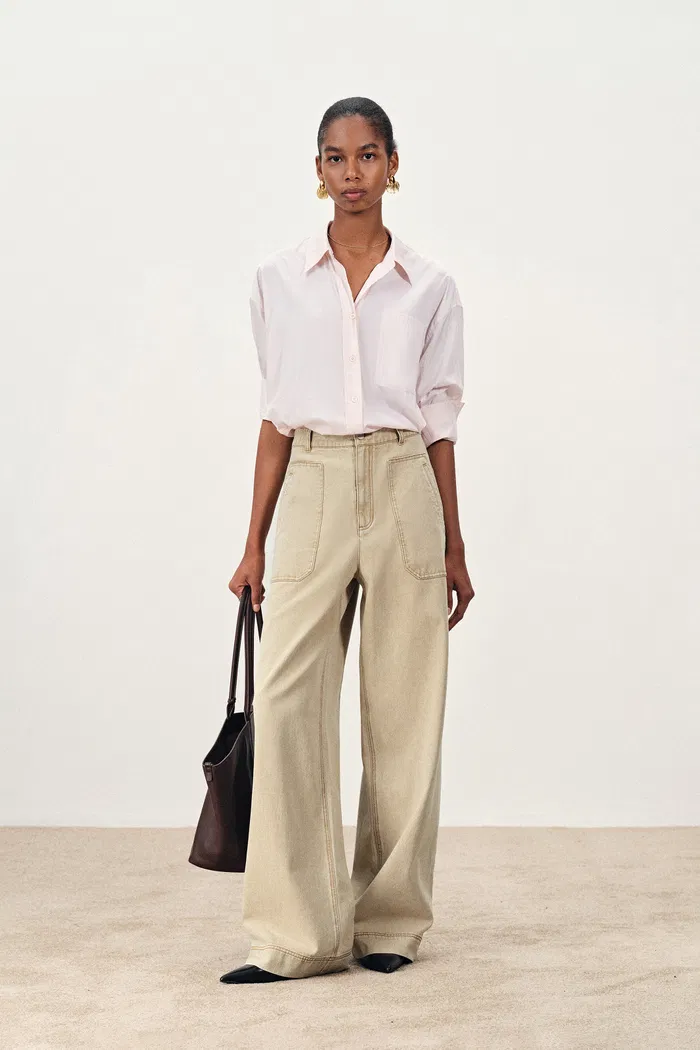 Flania Cargo Jeans in Cotton Denim - Image 2