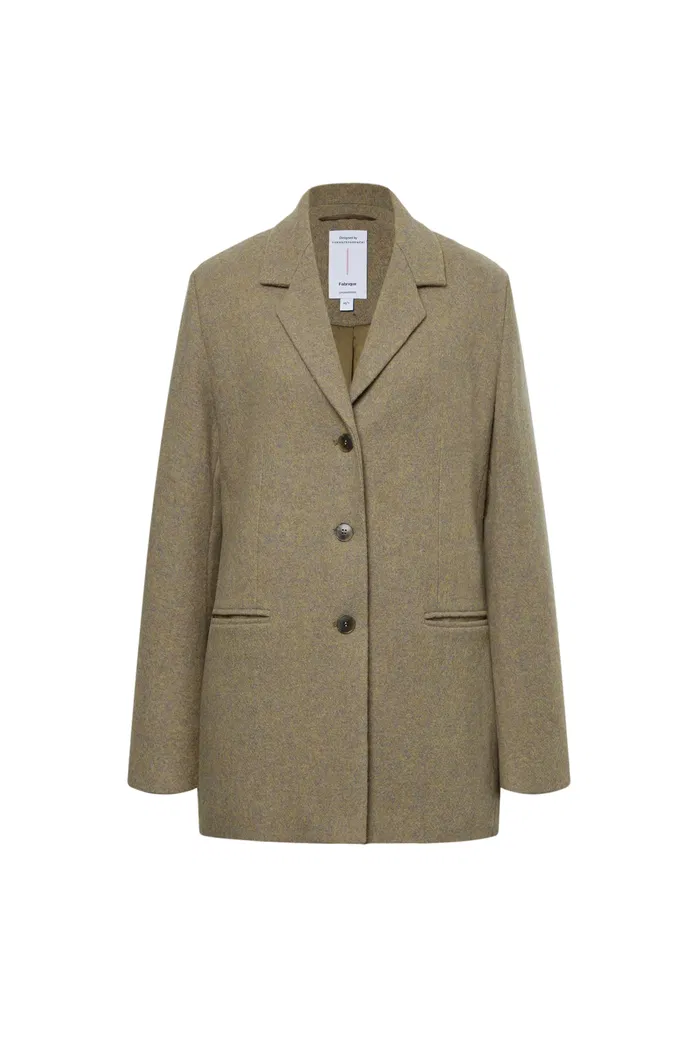 Fran Boxy Blazer in Wool Tweed - Image 10