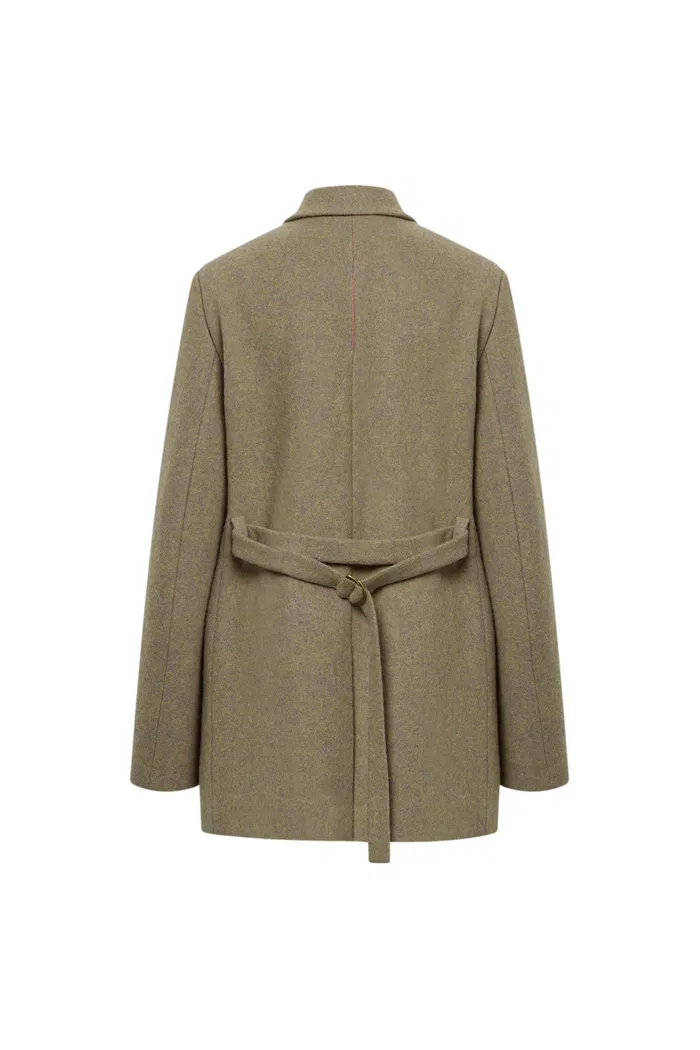 Fran Boxy Blazer in Wool Tweed - Image 11