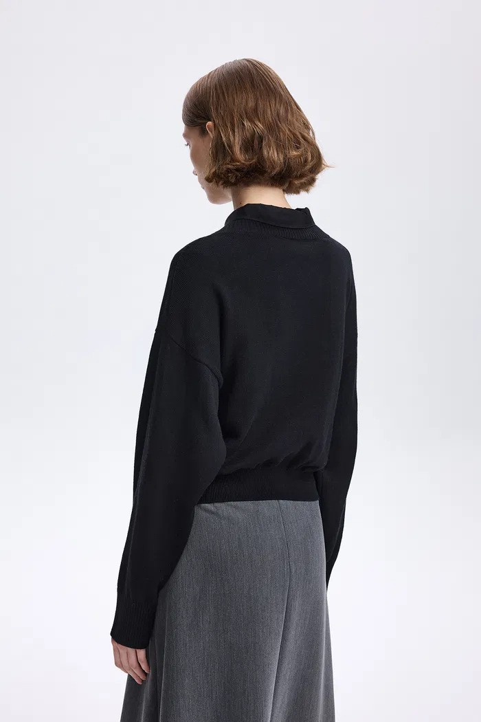 Freya Layered Top in Cotton-Wool Knit - Image 6