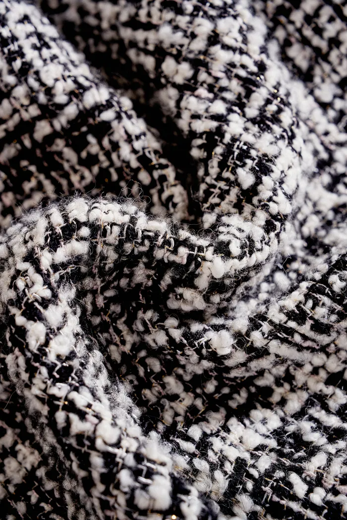 Gabriel 24K Gold Button Tweed Jacket in Two-Tone Wool Bouclé - Image 7