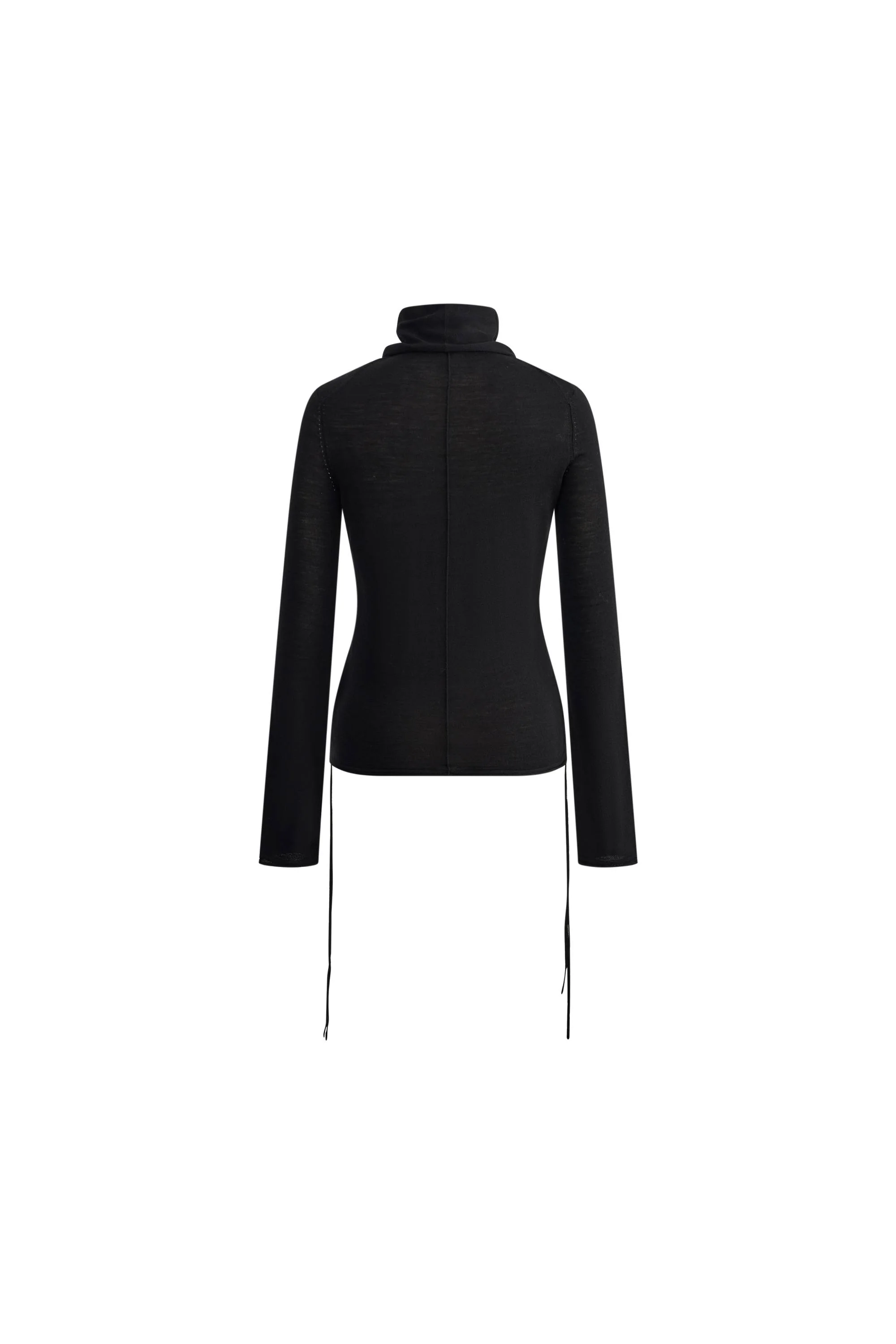 Galatee Drawstring Gathered Collar Sweater in Merino Wool - Image 10