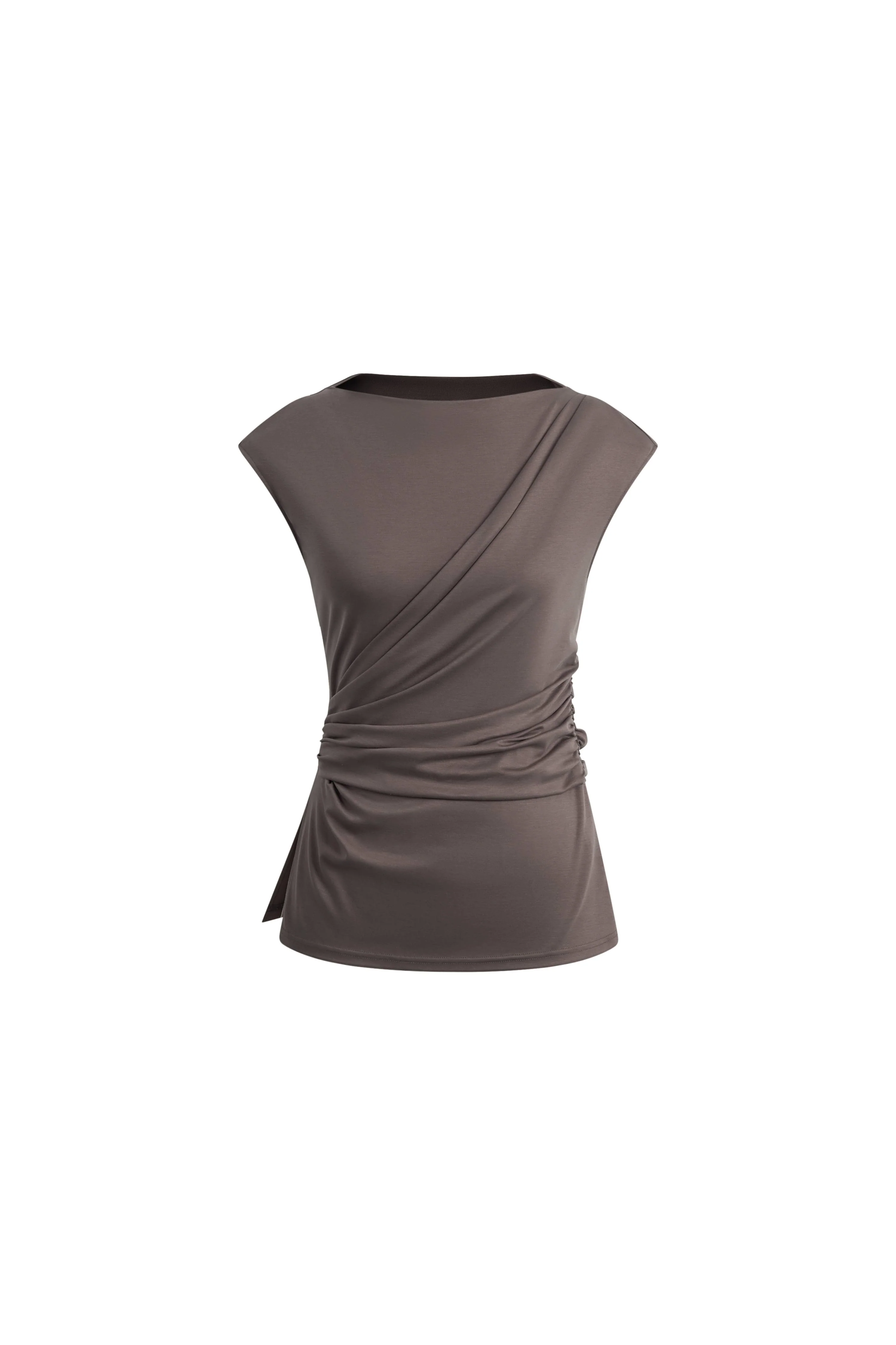 Gemma Asymmetrical Structured Top in Cotton And Mulberry Silk Blend - Image 6