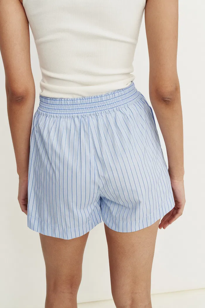 Giada Striped Blouse and Shorts Set in Cotton Blend - Image 9