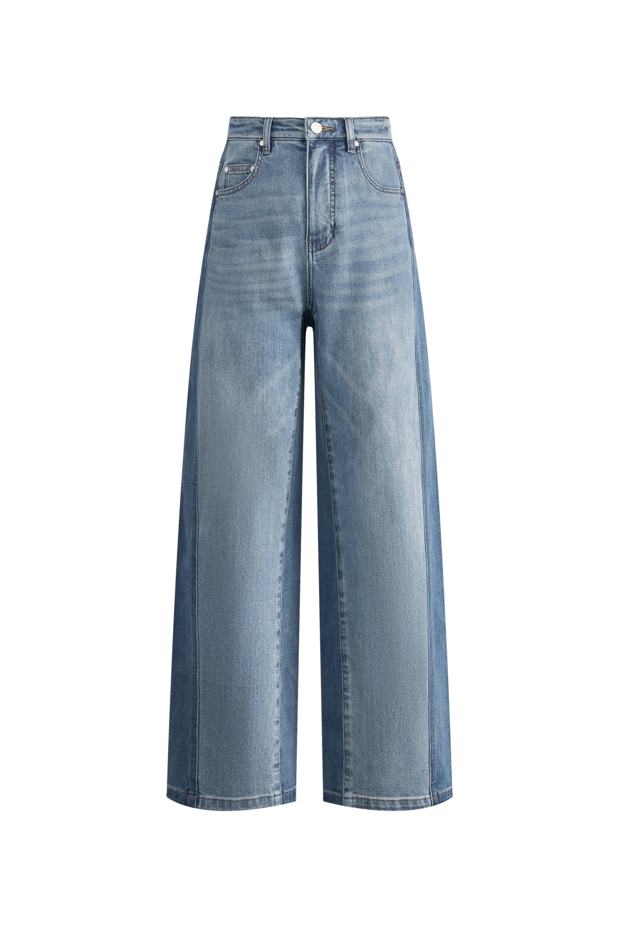 Ginevra Split Colorblock Jeans in Stretch Denim - Image 10