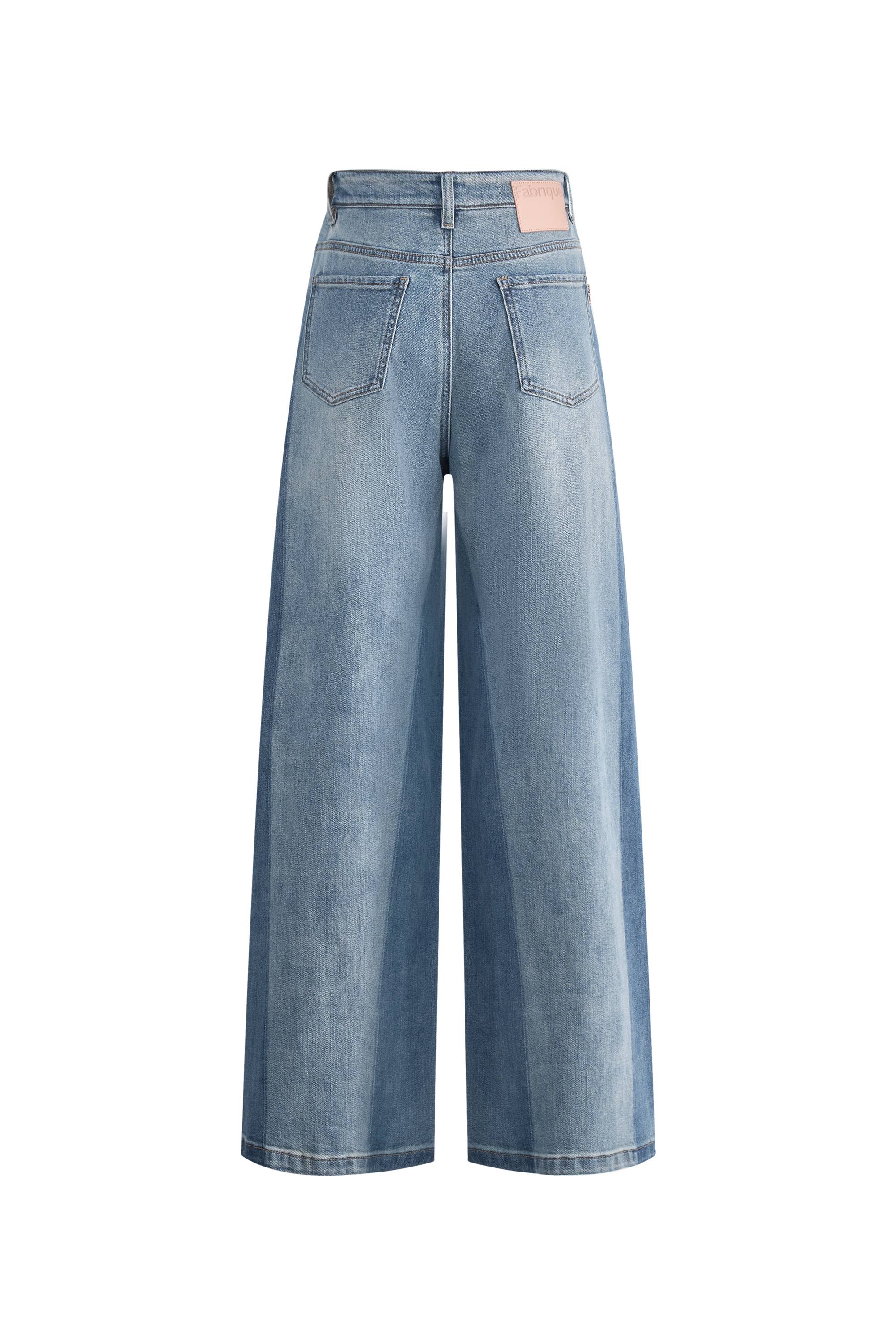 Ginevra Split Colorblock Jeans in Stretch Denim - Image 11