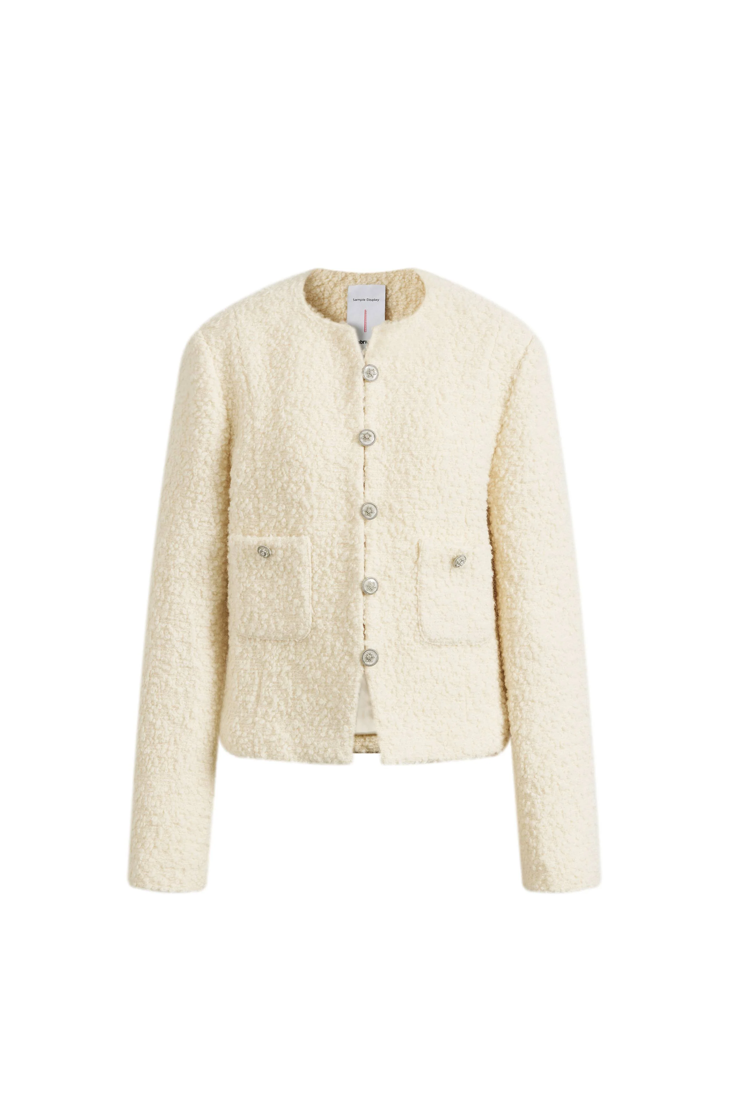 Grasse Textured Boxy Jacket in Boucle Wool Alpaca - Image 6