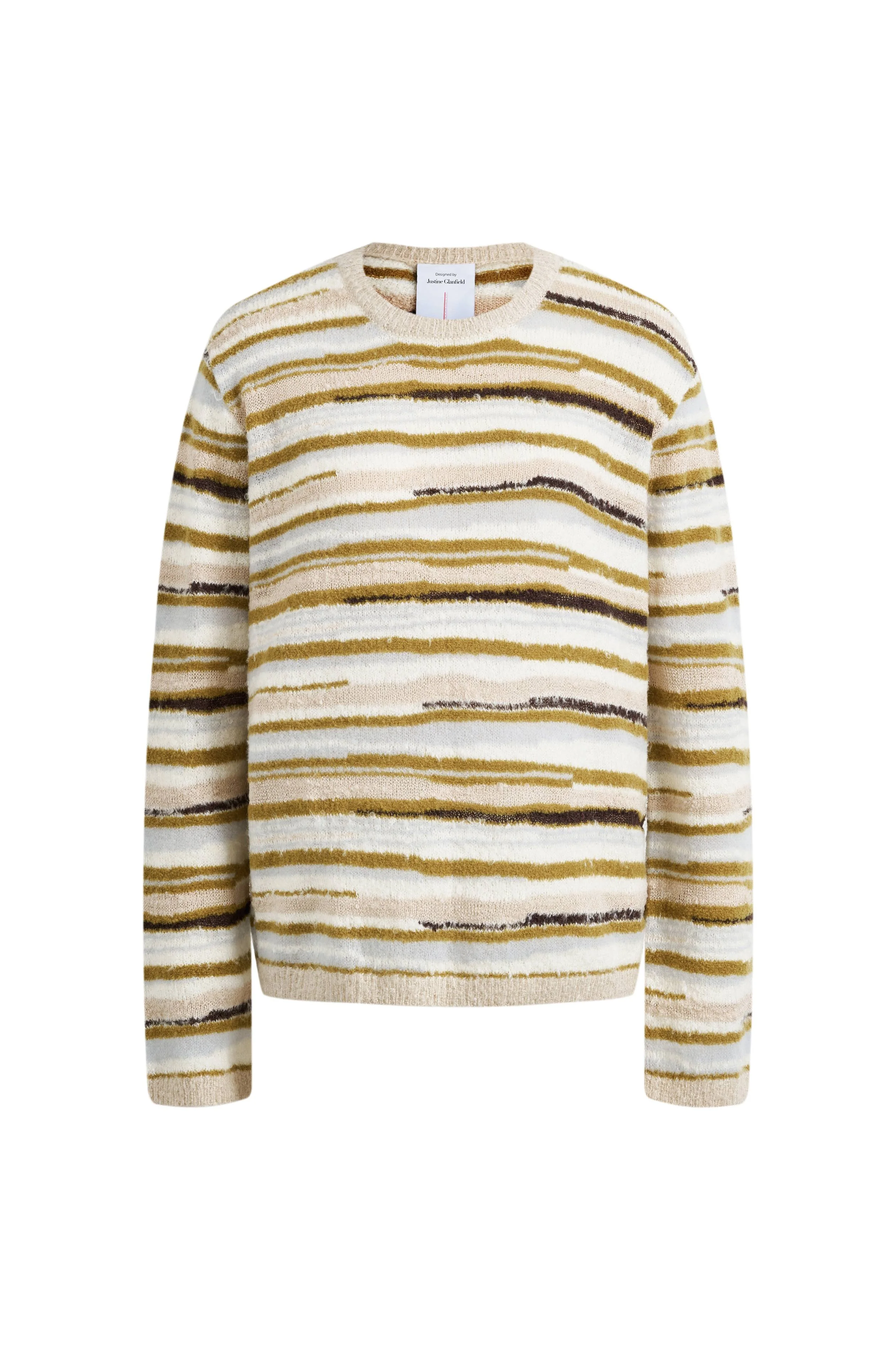 Green River Bouclé Mixed Stripe Sweater in Merino-Mohair Multi-Yarn - Image 7