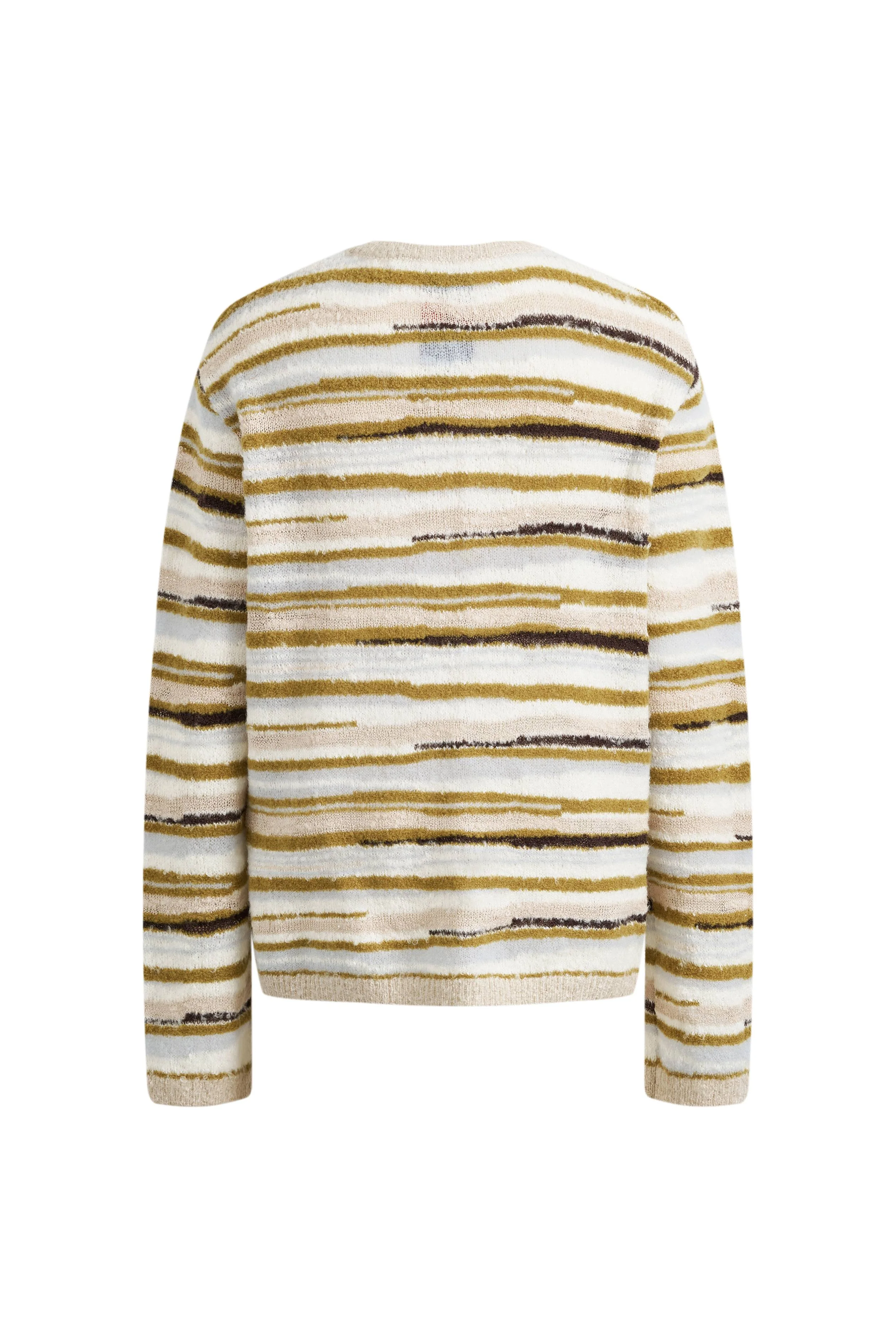Green River Bouclé Mixed Stripe Sweater in Merino-Mohair Multi-Yarn - Image 8