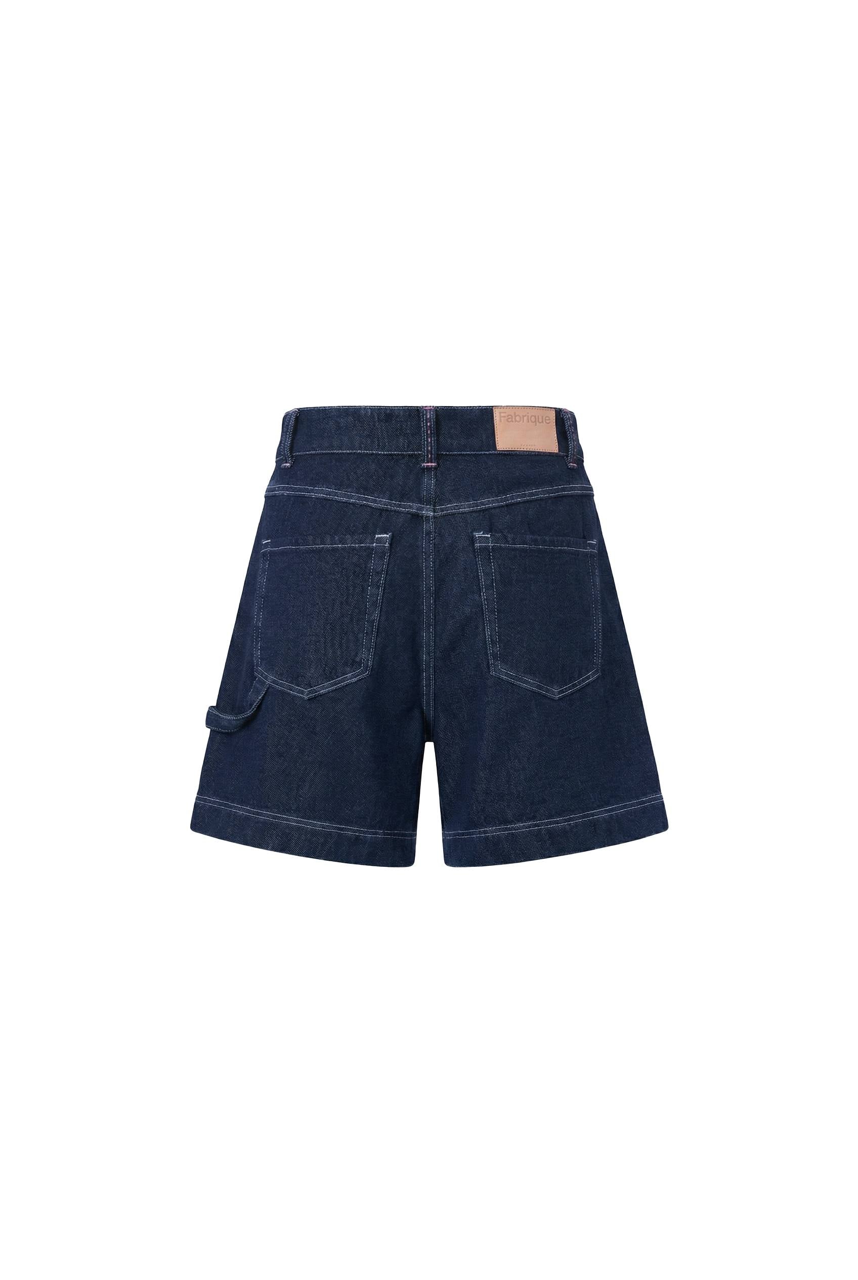Harlow Contrast Stitch Denim Shirt and Shorts Set in Lightweight Cotton Denim - Image 10