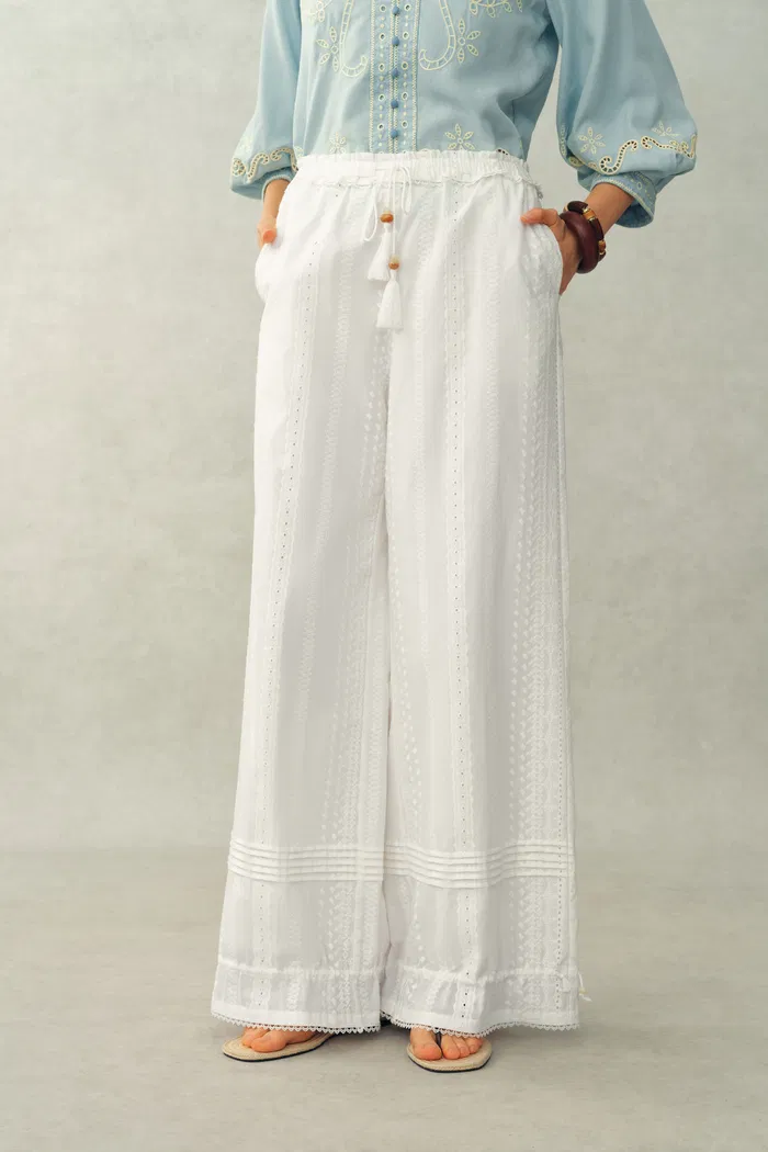Hazel Halter Neck Sleeveless Top and Pants Matching Set in Cotton - Image 5