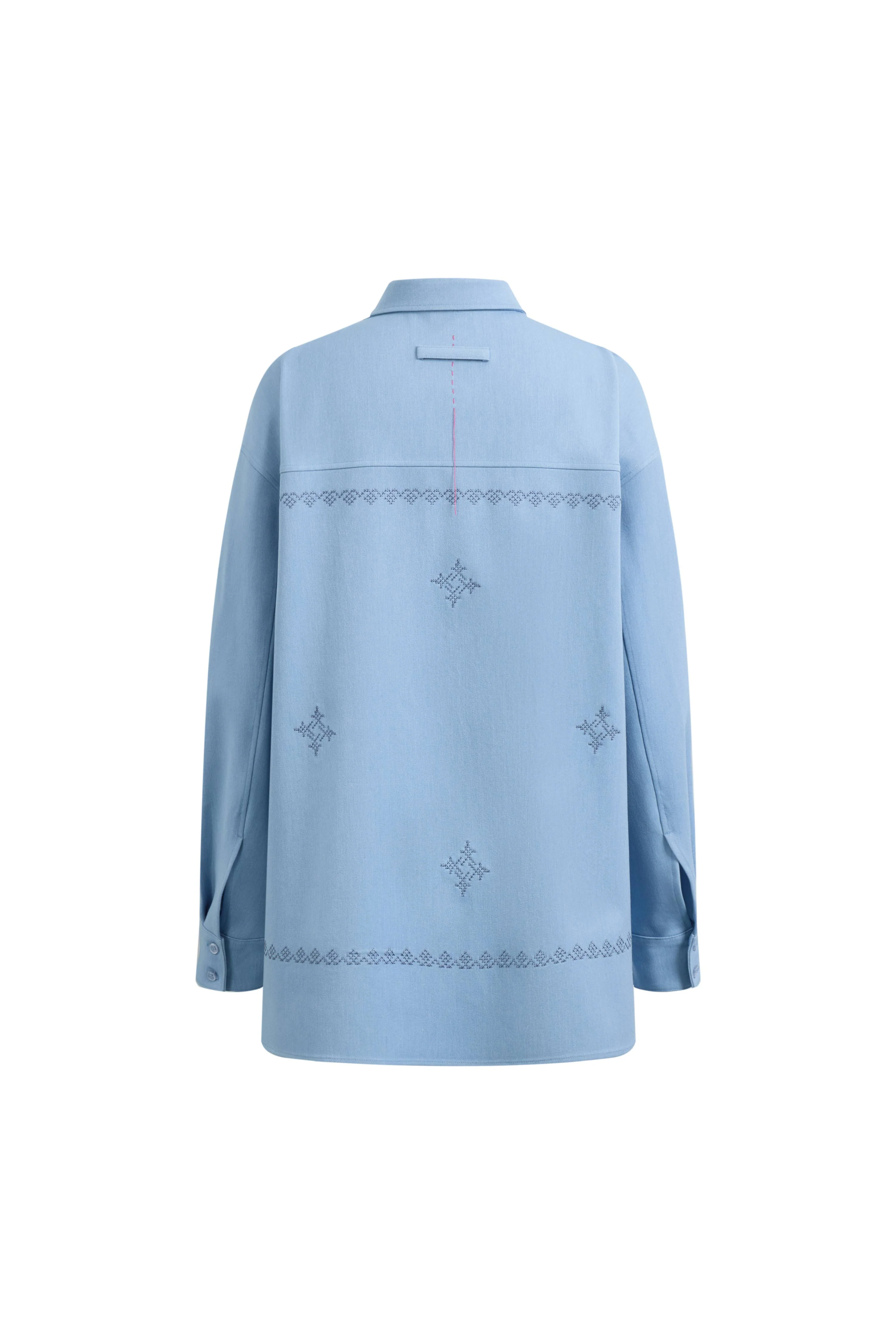 Helia Embroidery Shirt in Structured Viscose Blend - Image 8