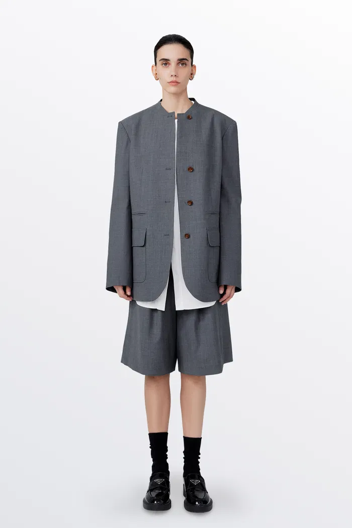 Hera Blazer in Worsted Wool Blend - Image 4