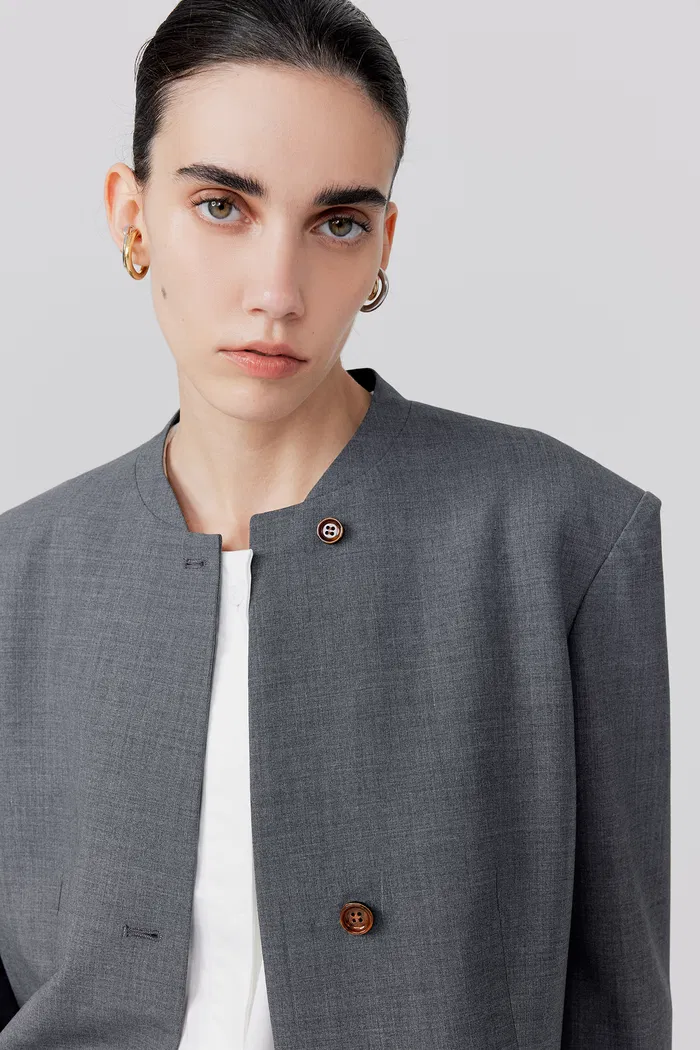 Hera Blazer in Worsted Wool Blend - Image 7