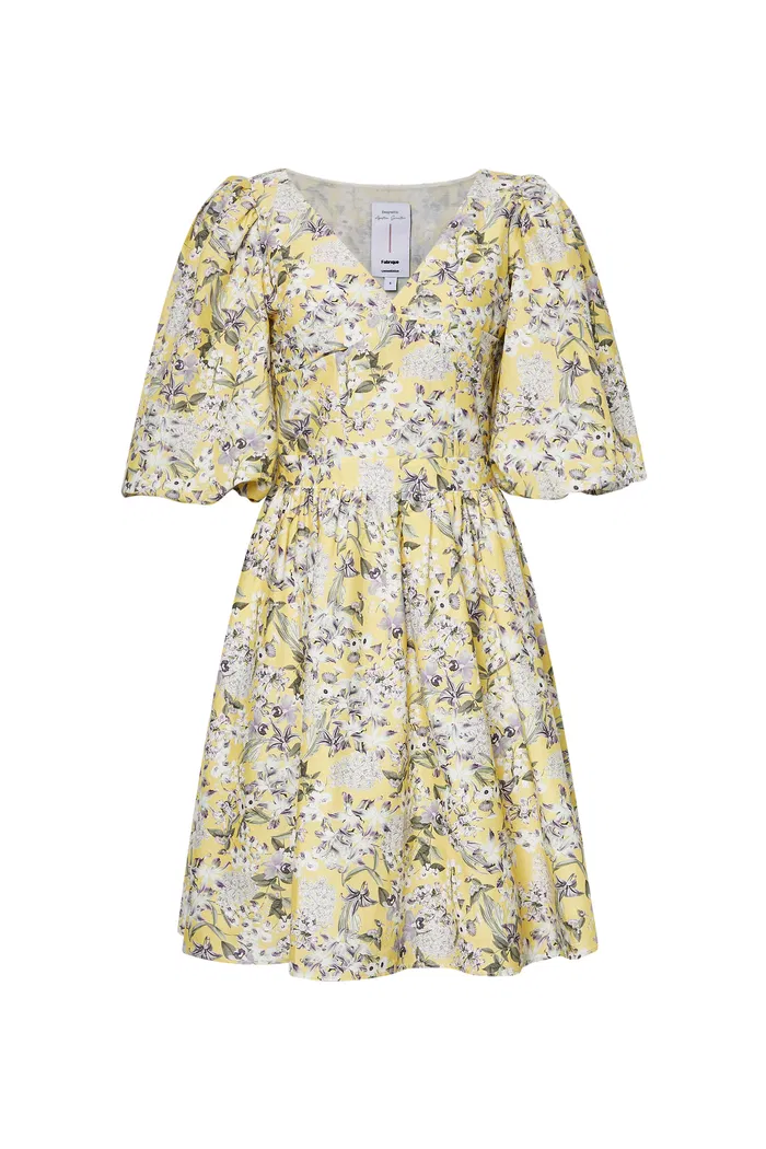 Hyacinth Floral Mini Dress in Mulberry Silk Blend - Image 10