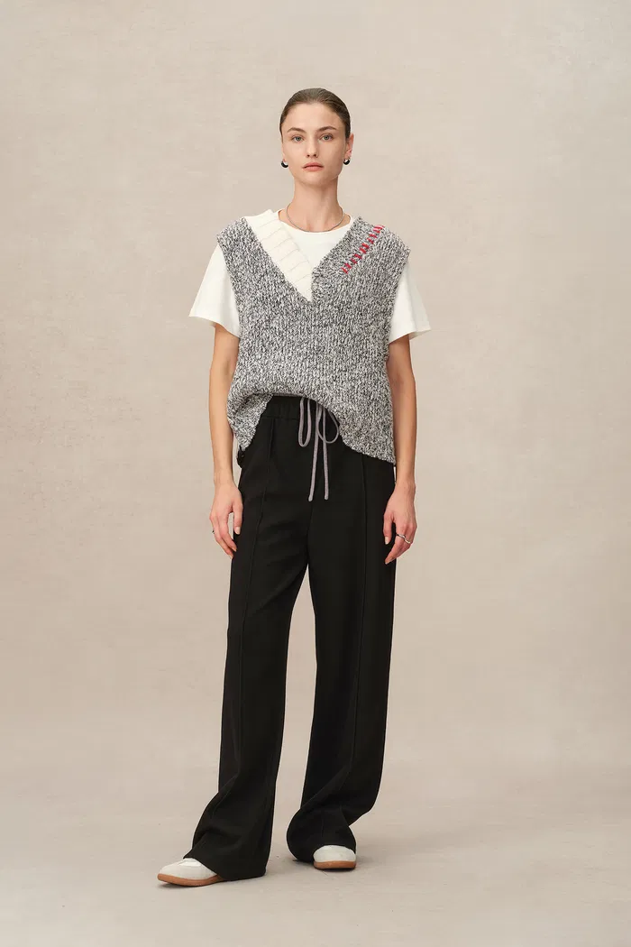 Icy Double-Waistband Casual Pants - Image 4