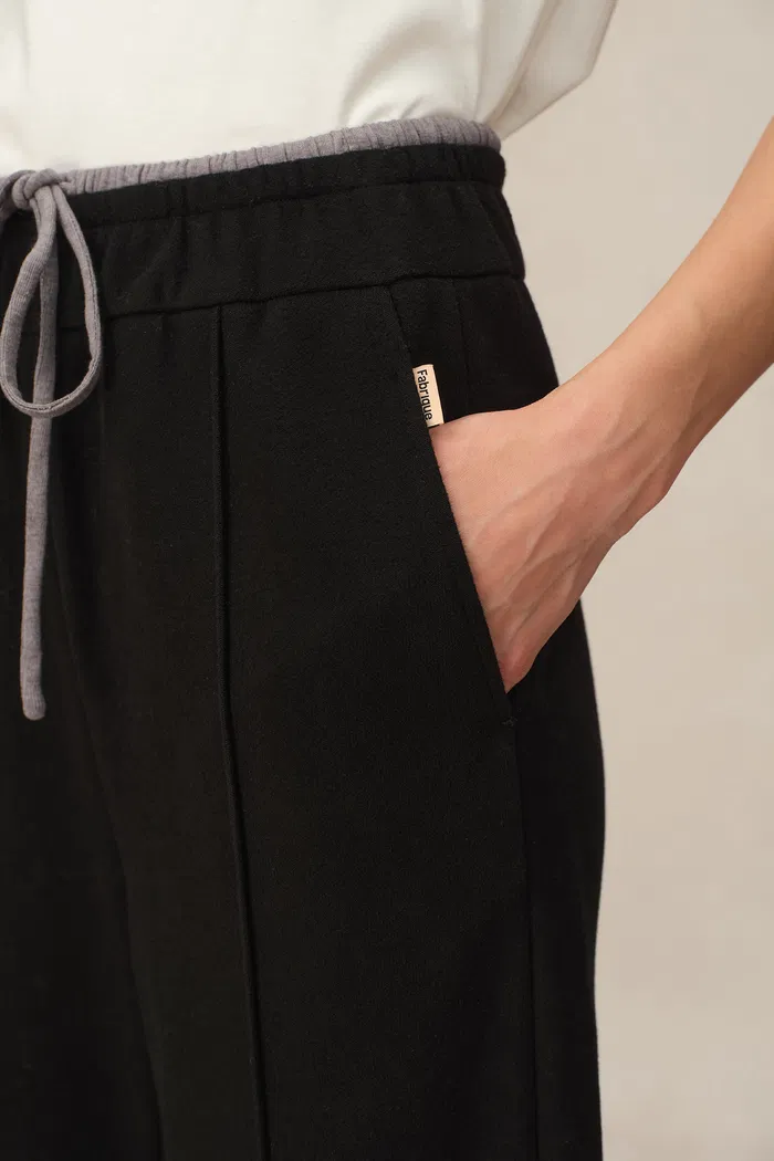 Icy Double-Waistband Casual Pants - Image 8