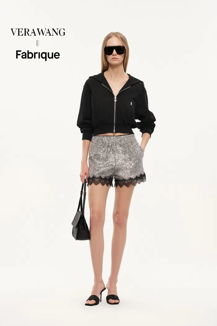 Illusion-S Crop Hoodie in Cotton