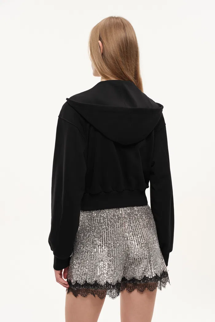 Illusion-S Crop Hoodie in Cotton - Image 5