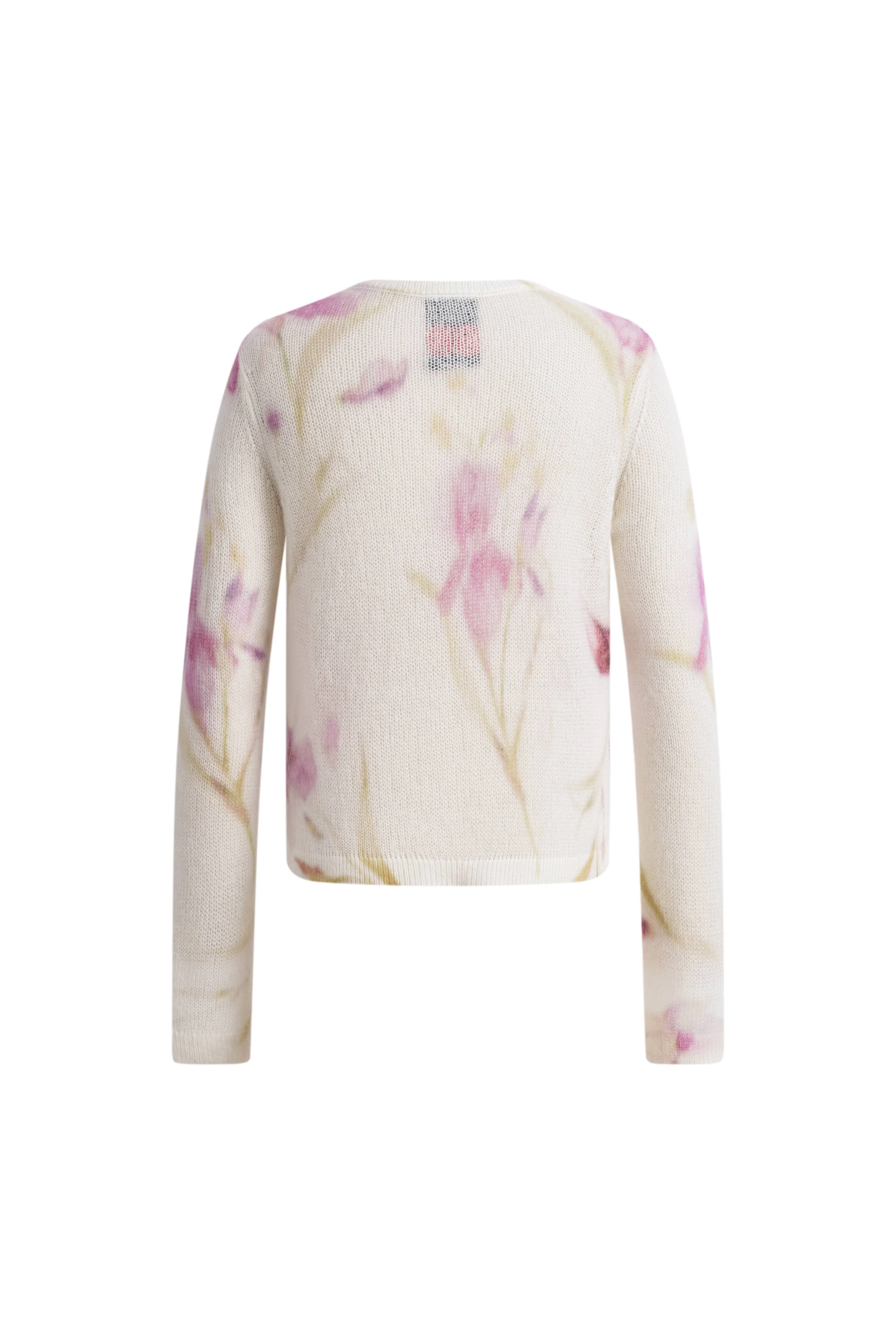 Irida Iris and Lily Print Knit Cardigan in Merino-Mohair Blend - Image 10