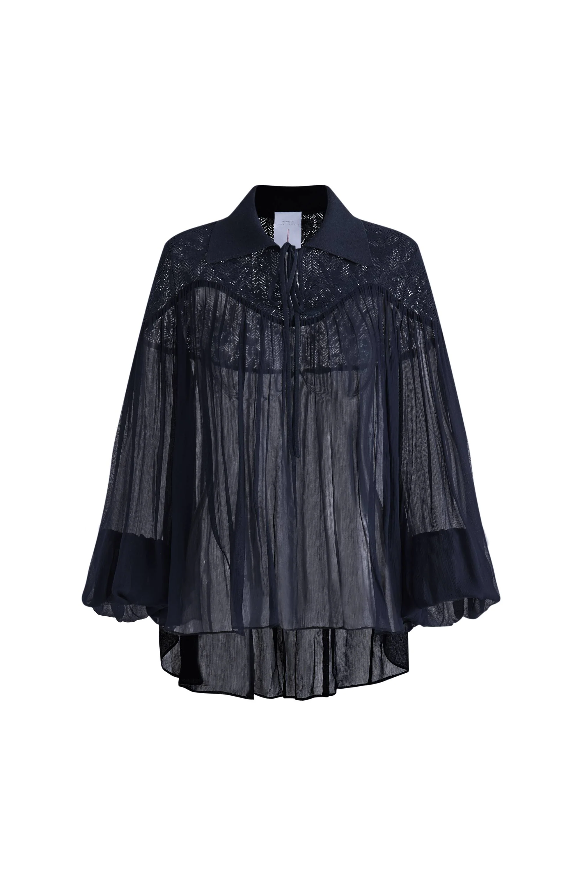 Iris Lacework Blouse in Crepe Georgette - Image 7