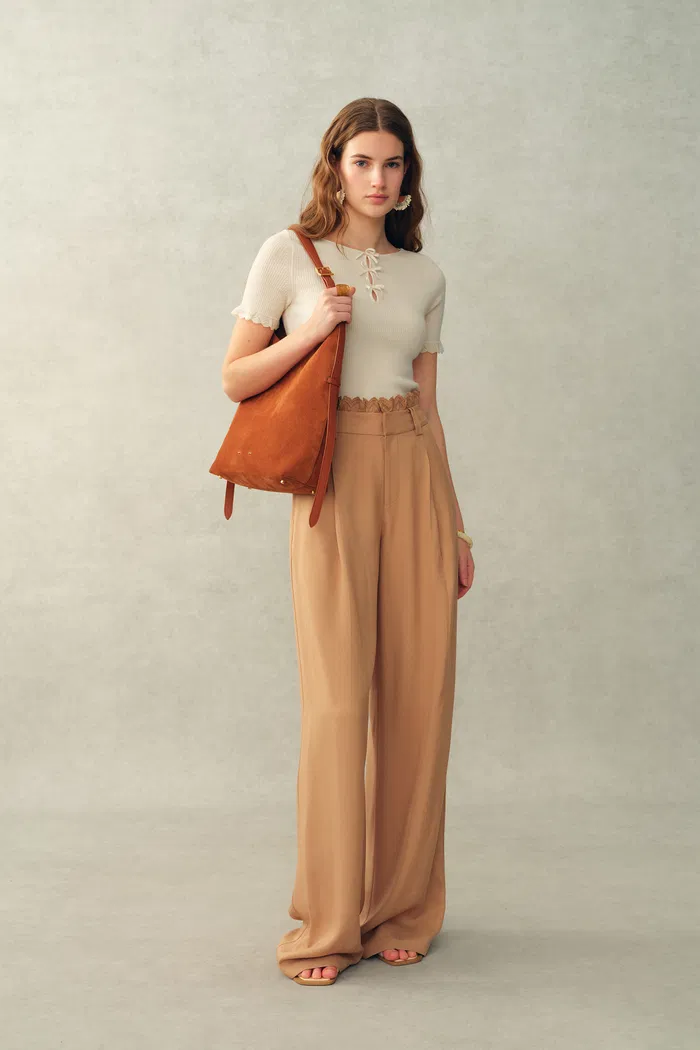 Iris Wool Base Layer Top in Sheep Wool Knit - Image 3