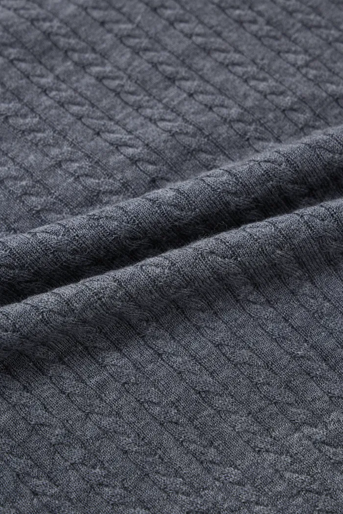 Issac Long Sleeve Pullover in Australian Merino Yarn Knit - Image 9