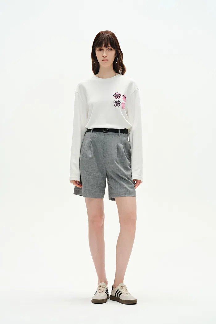 Jardin des Fabriques Long Sleeve T-Shirt in Pima Cotton - Image 3