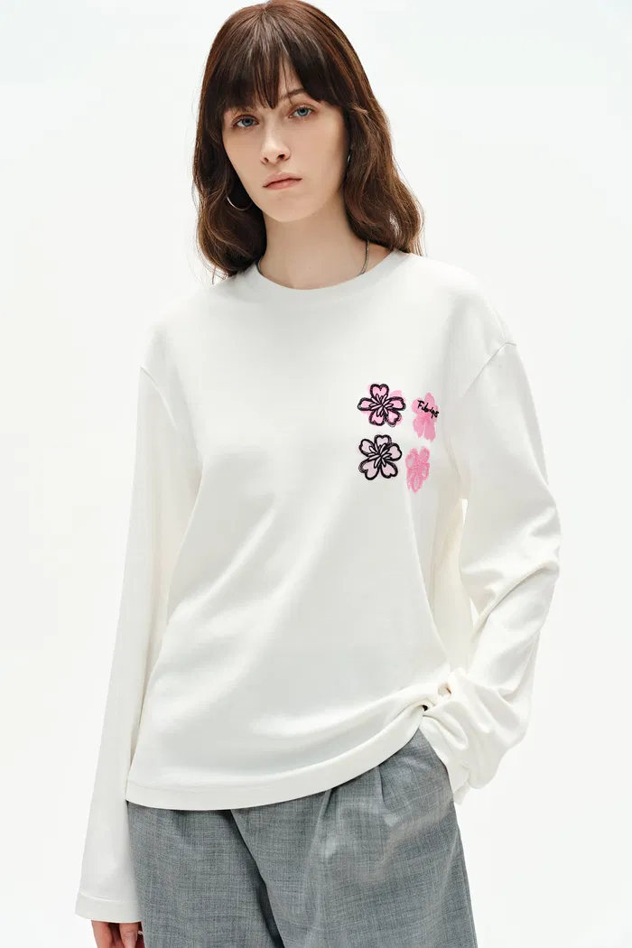 Jardin des Fabriques Long Sleeve T-Shirt in Pima Cotton - Image 7