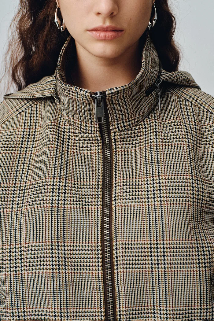 Javia Plaid Jacket in Prince of Wales Merino Wool - Image 6