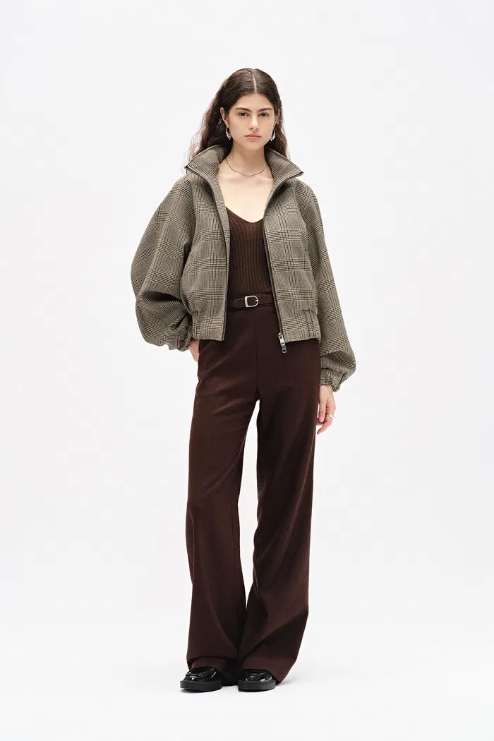 Javia Plaid Jacket in Prince of Wales Merino Wool - Image 8